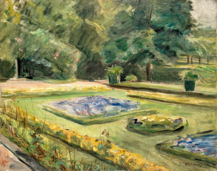 Die Blumenterrasse im Wannseegarten nach Nordosten